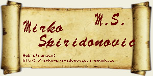 Mirko Spiridonović vizit kartica